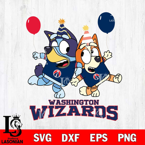 Washington Wizards Bluey & Bingo 11 Svg Eps Dxf Png File, NBA svg, Digital Download, Instant Download