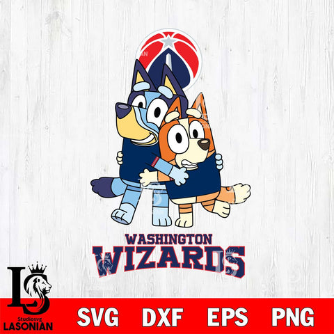 Washington Wizards Bluey & Bingo 12 Svg Eps Dxf Png File, NBA svg, Digital Download, Instant Download