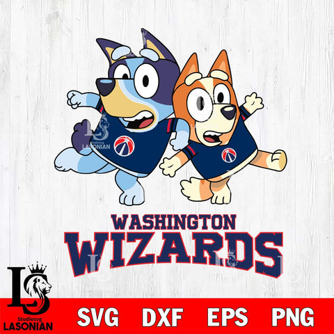 Washington Wizards Bluey & Bingo 13 Svg Eps Dxf Png File, NBA svg, Digital Download, Instant Download