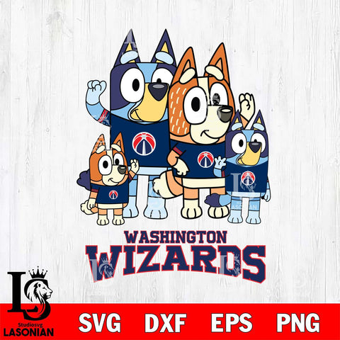 Washington Wizards Bluey & Bingo 14 Svg Eps Dxf Png File, NBA svg, Digital Download, Instant Download