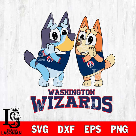 Washington Wizards Bluey & Bingo 15 Svg Eps Dxf Png File, NBA svg, Digital Download, Instant Download