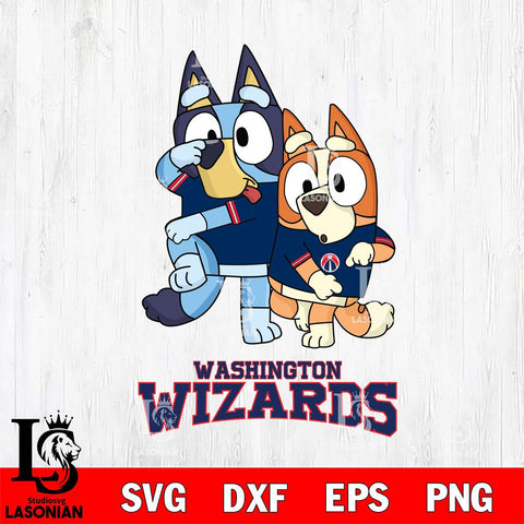 Washington Wizards Bluey & Bingo 18 Svg Eps Dxf Png File, NBA svg, Digital Download, Instant Download