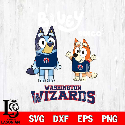Washington Wizards Bluey & Bingo 4 Svg Eps Dxf Png File, NBA svg, Digital Download, Instant Download