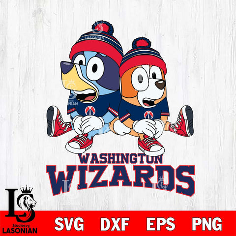 Washington Wizards Bluey & Bingo 8 Svg Eps Dxf Png File, NBA svg, Digital Download, Instant Download