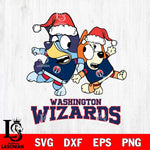 Washington Wizards Bluey Christmas Holiday Svg Eps Dxf Png File, Digital Download