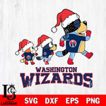 Washington Wizards Bluey Family Christmas Svg Eps Dxf Png File, Digital Download