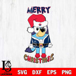 Washington Wizards Bluey Merry Christmas Bluey Santa Claus Svg Eps Dxf Png File, Digital Download