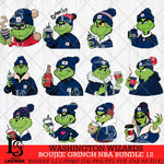 Washington Wizards Boujee Grinch NBA Bundle 12 SVG Eps Dxf Png File, Digital Download, Instant Download