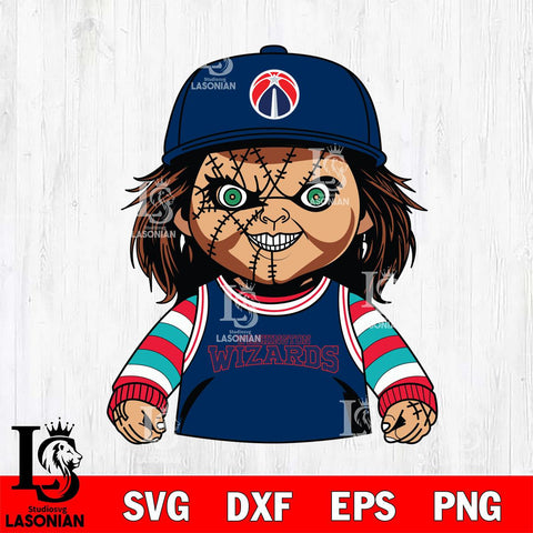 Washington Wizards Chucky Horror basketball SVG DXF EPS PNG FILE, NBA File Cut,Halloween Digital Download,Instant Download, Silhouette