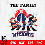 Washington Wizards Family Bluey Christmas Svg Eps Dxf Png File, Digital Download