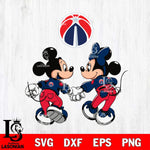 Washington Wizards Fan Minnie And Mickey Love Svg Eps Dxf Png File, Digital Download, Instant Download