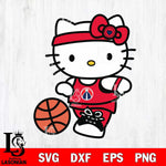 Washington Wizards Hello Kitty basketball 4 Svg Eps Dxf Png File, Digital Download, Instant Download