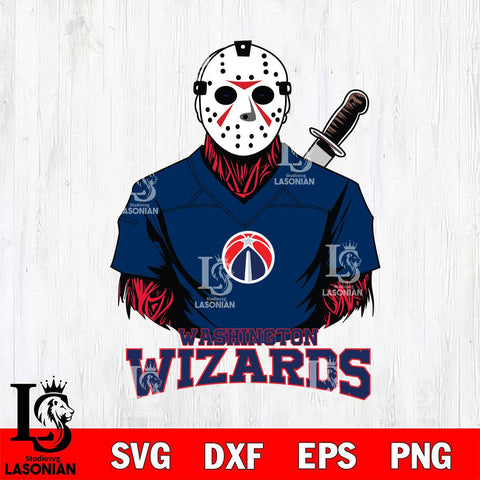 Washington Wizards Jason Voorhees Horror 4 Svg Eps Dxf Png File, NBA svg, Digital Download, Instant Download