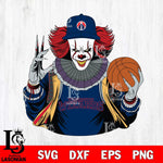 Washington Wizards Pennywise Horror basketball SVG DXF EPS PNG FILE, NBA File Cut,Halloween Digital Download,Instant Download, Silhouette