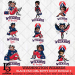 Washington Wizards Black Fan Girl Betty Boop Bundle 9 Svg Eps Dxf Png File, Digital Download, Instant Download
