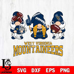 West Virginia Mountaineers 3 Gnomes Football Svg Eps Dxf Png File, Digital Download, Instant Download