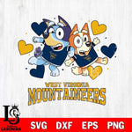 West Virginia Mountaineers Bluey & Bingo 10 Svg Eps Dxf Png File, NCAA svg, Digital Download, Instant Download
