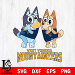 West Virginia Mountaineers Bluey & Bingo 5 Svg Eps Dxf Png File, NCAA svg, Digital Download, Instant Download