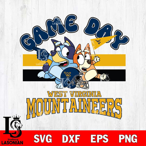 West Virginia Mountaineers Bluey & Bingo 9 Svg Eps Dxf Png File, NCAA svg, Digital Download, Instant Download
