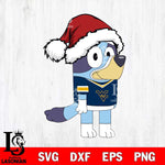 West Virginia Mountaineers Bluey Cartoon Christmas Svg Eps Dxf Png File, Digital Download, Instant Download