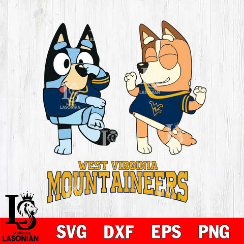 West Virginia Mountaineers Bluey Chilli Sport Svg Eps Dxf Png File, Digital Download, Instant Download