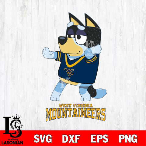 West Virginia Mountaineers Bluey Dad Dance Svg Eps Dxf Png File, Digital Download, Instant Download