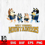 West Virginia Mountaineers Bluey Dance Squats Svg Eps Dxf Png File, Digital Download, Instant Download
