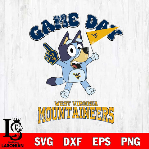 West Virginia Mountaineers Bluey Game Day Svg Eps Dxf Png File, Digital Download, Instant Download