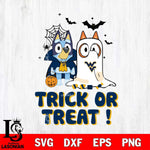 West Virginia Mountaineers Bluey Trick or Treat Halloween Svg Eps Dxf Png File, Digital Download, Instant Download