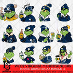 West Virginia Mountaineers Boujee Grinch NCAA Bundle 12 SVG Eps Dxf Png File, Digital Download, Instant Download
