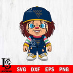 West Virginia Mountaineers Chucky Football Horror Halloween Svg Eps Dxf Png File, NCAA svg, Digital Download, Instant Download