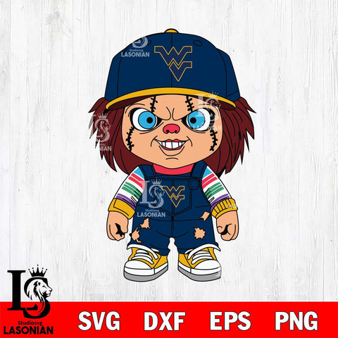 West Virginia Mountaineers Chucky Football Horror Halloween Svg Eps Dxf Png File, NCAA svg, Digital Download, Instant Download