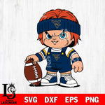 West Virginia Mountaineers Chucky Horror 5 Svg Eps Dxf Png File, NCAA svg, Digital Download, Instant Download
