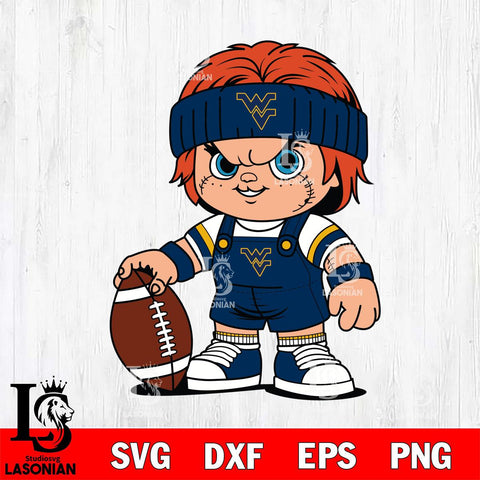 West Virginia Mountaineers Chucky Horror 5 Svg Eps Dxf Png File, NCAA svg, Digital Download, Instant Download