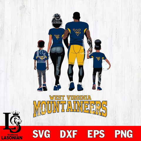 West Virginia Mountaineers Family Love Rugby SVG DXF EPS PNG FILE,NCAA SVG, Father day Digital Download,Instant Download, Silhouette
