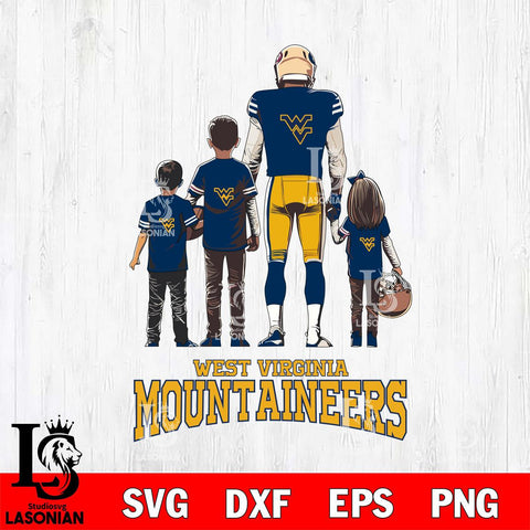 West Virginia Mountaineers Father Football SVG DXF EPS PNG FILE,NCAA SVG, Father day Digital Download,Instant Download, Silhouette