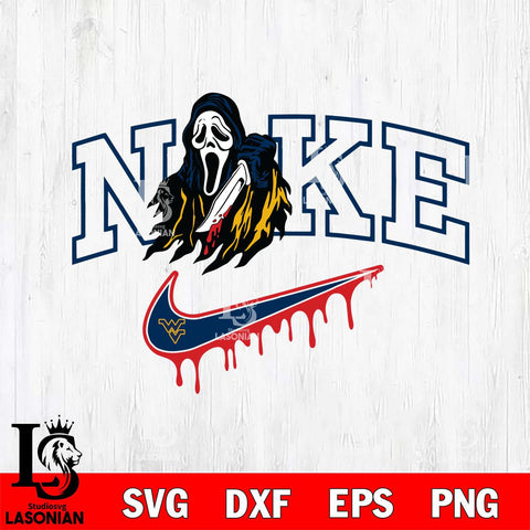 West Virginia Mountaineers Ghostface Nike Svg Eps Dxf Png File, Digital Download, Instant Download