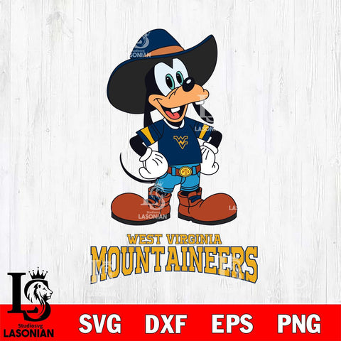 West Virginia Mountaineers Goofy Cowboy Sport SVG DXF EPS PNG FILE,NCAA svg ,Football Digital Download,Instant Download, Silhouette