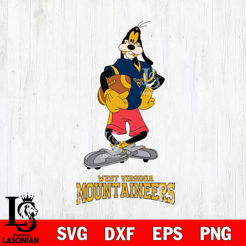 West Virginia Mountaineers Goofy Player SVG DXF EPS PNG FILE,NCAA svg ,Football Digital Download,Instant Download, Silhouette