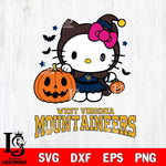 West Virginia Mountaineers Hello Kitty Horror 1 Svg Eps Dxf Png File, Digital Download