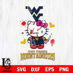 West Virginia Mountaineers Hello Kitty Horror 2 Svg Eps Dxf Png File, Digital Download