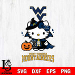 West Virginia Mountaineers Hello Kitty Horror 9 Svg Eps Dxf Png File, Digital Download