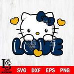 West Virginia Mountaineers Hello Kitty Love Svg Eps Dxf Png File, Digital Download, Instant Download