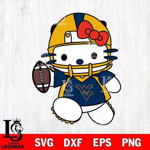 West Virginia Mountaineers Hello Kitty sport 11 Svg Eps Dxf Png File, NCAA svg, Digital Download, Instant Download