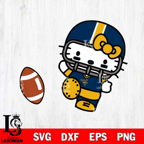 West Virginia Mountaineers Hello Kitty sport 12 Svg Eps Dxf Png File, NCAA svg, Digital Download, Instant Download
