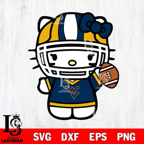 West Virginia Mountaineers Hello Kitty sport 9 Svg Eps Dxf Png File, NCAA svg, Digital Download, Instant Download