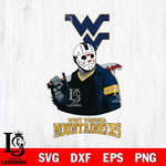 West Virginia Mountaineers Jason Voorhees 10 Svg Eps Dxf Png File, Digital Download