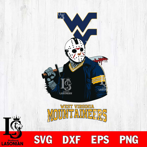 West Virginia Mountaineers Jason Voorhees 10 Svg Eps Dxf Png File, Digital Download