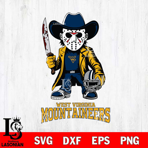 West Virginia Mountaineers Jason Voorhees 3 Svg Eps Dxf Png File, Digital Download