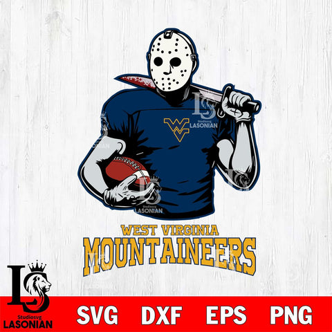 West Virginia Mountaineers Jason Voorhees 9 Svg Eps Dxf Png File, Digital Download